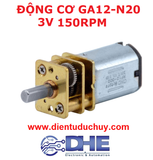 Động cơ GA12 N20, tốc độ 150 rpm, 3VDC