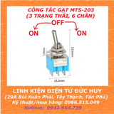 CÔNG TẮC GẠT MTS 203  3 TRẠNG THÁI, 6 CHÂN