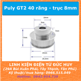 Puly bánh răng GT2 40 răng Trục 8mm