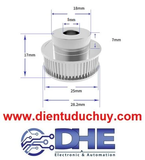 Puly bánh răng GT2 40 răng Trục 8mm