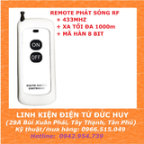 Remote điều khiển từ xa mã hàn 2 nút, xa 1000m 433mhz, mã hàn 8bit