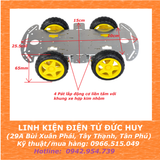 Bộ xe robot 4 bánh 1 tầng, khung hợp kim nhôm V1