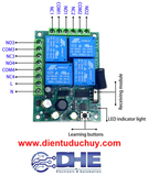 MẠCH BẬT/TẮT 4 THIẾT BỊ SÓNG RF, AC85~256V, HỌC LỆNH 433MHZ