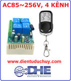 MẠCH BẬT/TẮT 4 THIẾT BỊ SÓNG RF, AC85~256V, HỌC LỆNH 433MHZ