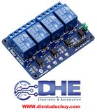 Module 4 kênh relay 12VDC Opto cách ly, Low trigger