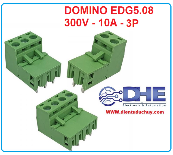 DOMINO EDG5.08 KHOẢNG CÁCH CHÂN 5.08mm 300V 16A - 3P