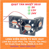 QUẠT LÀM MÁT, TẢN NHIỆT 5010, 5/12/24VDC, KÍCH THƯỚC 50 X 50 X 15MM