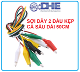 1 SỢI DÂY 2 ĐẦU KẸP CÁ SẤU DÀI 50CM MÀU SẮC NGẪU NHIÊN