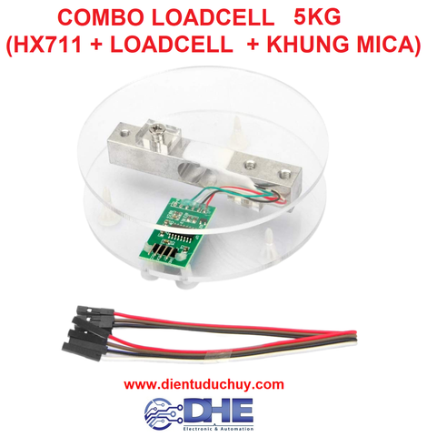 COMBO LOADCELL 5KG (HX711+LOADCELL+KHUNG MICA)