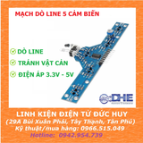 BFD-1000 MẠCH DÒ LINE 5 CẢM BIẾN + TÍCH HỢP TRÁNH VẬT CẢN