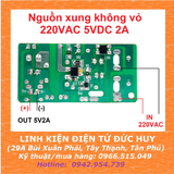 Nguồn xung không vỏ 5V - 10W - 2000mA - Điện áp đầu vào 220VAC