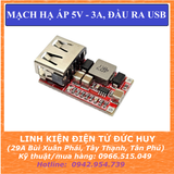 MẠCH HẠ ÁP,GIẢM ÁP,ỔN ÁP 5V ĐẦU RA USB