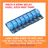 MẠCH 8 KÊNH RELAY, 5VDC
