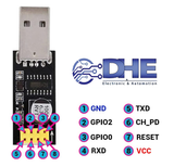 USB ADAPTER 8266 WIFI (MẠCH GIAO TIẾP MÁY TÍNH CHO WIFI ESP8266, ESP 01, ESP 01S...)