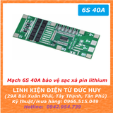 Mạch 6S 22.2V 40A bảo vệ sạc xả pin lithium (có cân bằng)