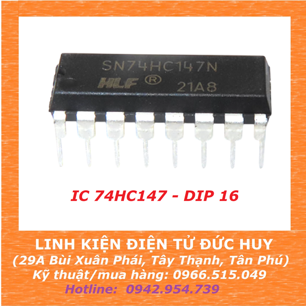 74HC147 DIP 16 (GIẢI MÃ 10 SANG 4)