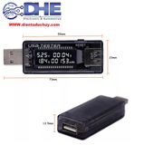 USB TEST DUNG LƯỢNG KIỂM TRA ĐIỆN ÁP, DÒNG XẢ, DUNG LƯỢNG PIN V2.0