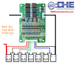 MẠCH BẢO VỆ SẠC & XẢ 7S PIN LITHIUM ION 18650, HX-7S-TY-T20, ĐIỆN ÁP 25.9V 29.4V, DÒNG XẢ LIÊN TỤC 15A, CÓ CÂN BẰNG DÒNG ĐIỆN