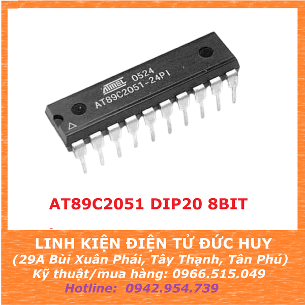 AT89C2051 DIP20 Vi điều khiển 8bit ATMEL