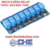 MẠCH 8 KÊNH RELAY, 12VDC