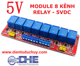 Module 8 relay 5V 10A có jumper kích High/Low trigger opto cách ly