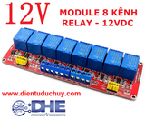 Module 8 kênh relay 12V 10A có jumper High/Low - opto cách ly