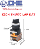 CÔNG TẮC XOAY, NÚT CHUYỂN 2 VỊ TRÍ 22MM LA38 (1NO+1NC)