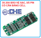 3S 20A BẢO VỆ SẠC, XẢ PIN LITHIUM, CÓ CÂN BẰNG CELL