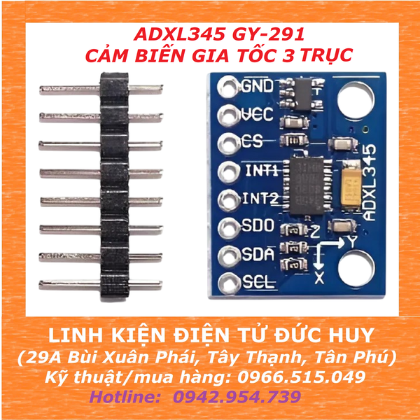 ADXL345 GY 291 Cảm biến gia tốc 3 trục xyz