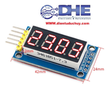 MẠCH LED 7 ĐOẠN 4 SỐ 74HC595