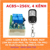MẠCH BẬT/TẮT 4 THIẾT BỊ SÓNG RF, AC85~256V, HỌC LỆNH 433MHZ