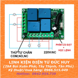 MẠCH BẬT/TẮT 4 THIẾT BỊ SÓNG RF, AC85~256V, HỌC LỆNH 433MHZ