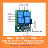 MẠCH BẬT/TẮT 4 THIẾT BỊ SÓNG RF, AC85~256V, HỌC LỆNH 433MHZ