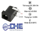 Jack nguồn DC - Cái - 5.5*2.1mm - Hàn Board
