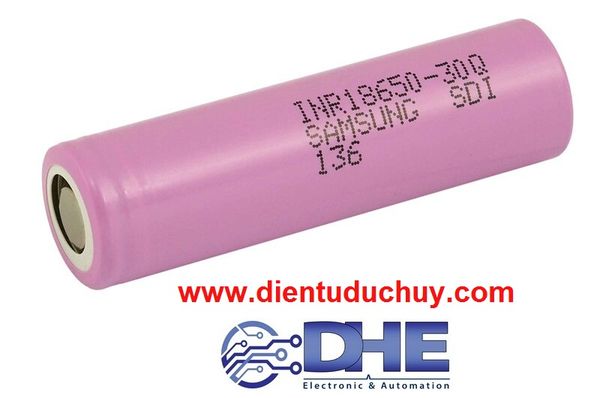 PIN SẠC LITHIUM ION 18650 -  SAMSUNG INR18650 - 30Q - 3000maH - Dòng xả tối đa 20A