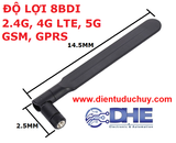 ĂNGTEN 2.4G, 4G, 4G LTE,  5G GSM GPRS, ĐỘ LỢI 8dBi