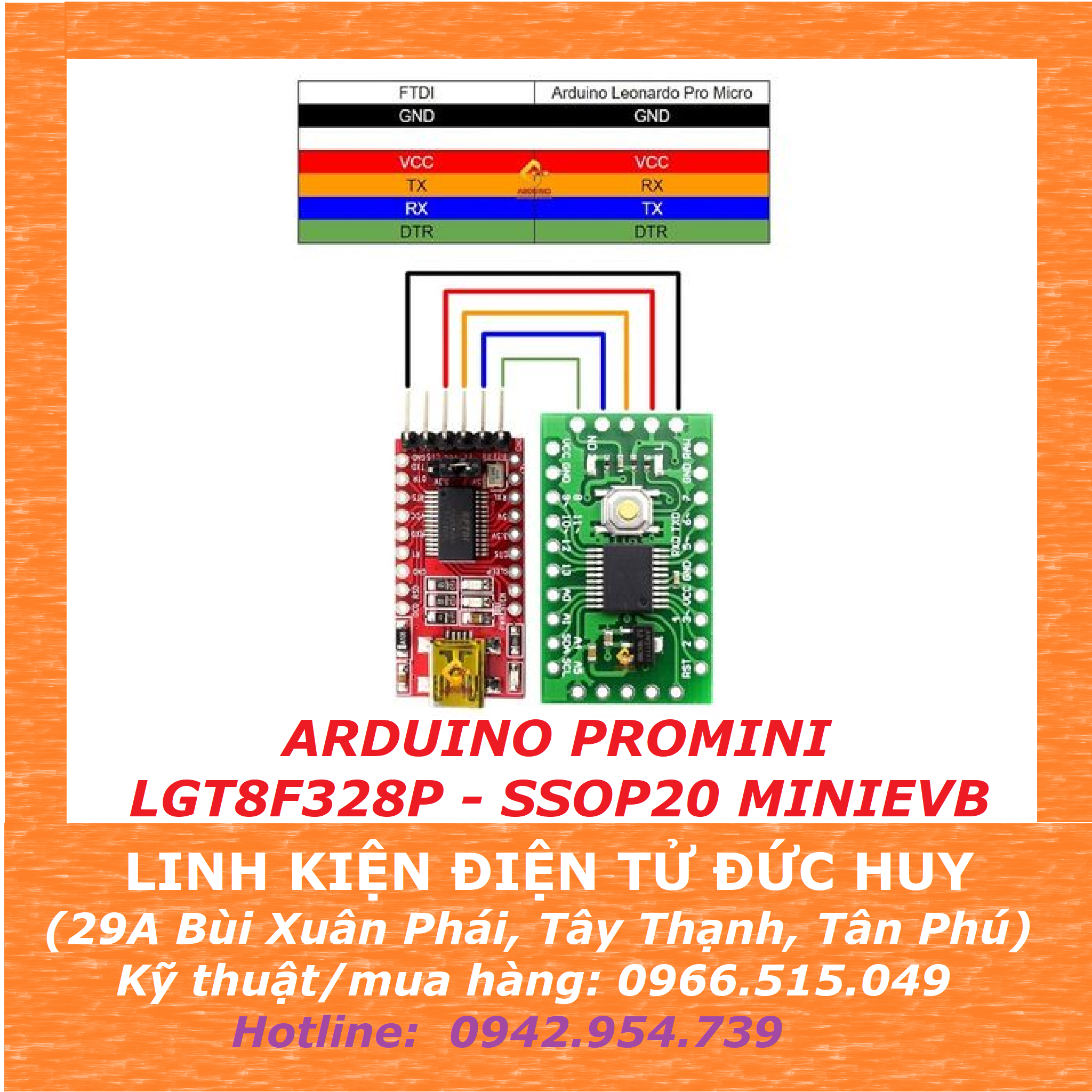 MẠCH ARDUINO PROMINI LGT8F328P-SSOP20 MINIEVB – LINH KIỆN ĐIỆN TỬ ĐỨC ...