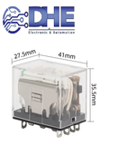 Relay kiếng, relay trung gian 14 chân, 24v 10A, LY4N