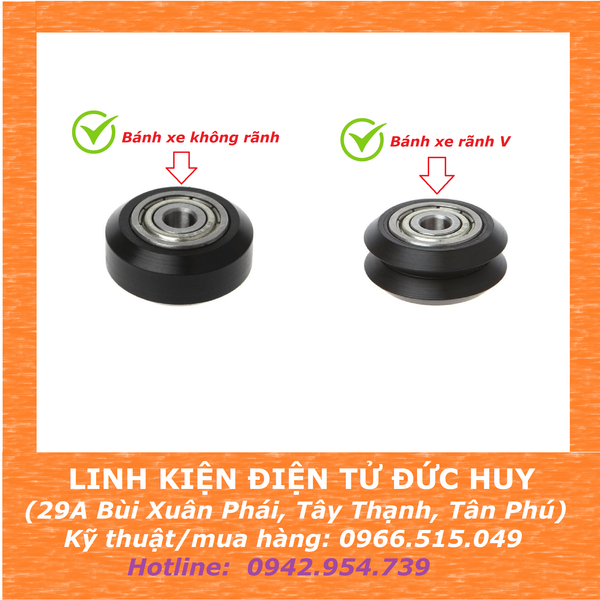 BÁNH XE CON LĂN RÃNH V, KHÔNG RÃNH