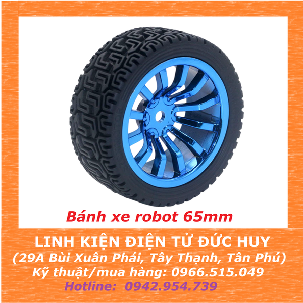 Bánh xe robot mini dò line, tự hành 65mm