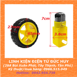 Combo bánh xe và động cơ vàng (bánh răng nhựa), tốc độ 120rpm (1:48)