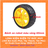 Bánh xe robot màu vàng 65mm