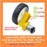 Bánh xe robot bám đường tốt, đường kính 65mm, màu trắng