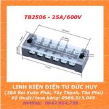 Cầu đấu dây Terminal block TB2506 - 25A/600V (6 cọc)