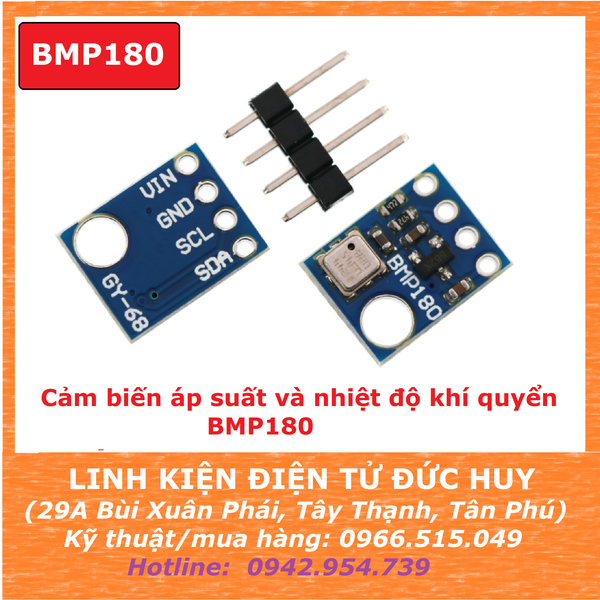 BMP180 GY-68 Cảm biến áp suất khí quyển và nhiệt độ.
