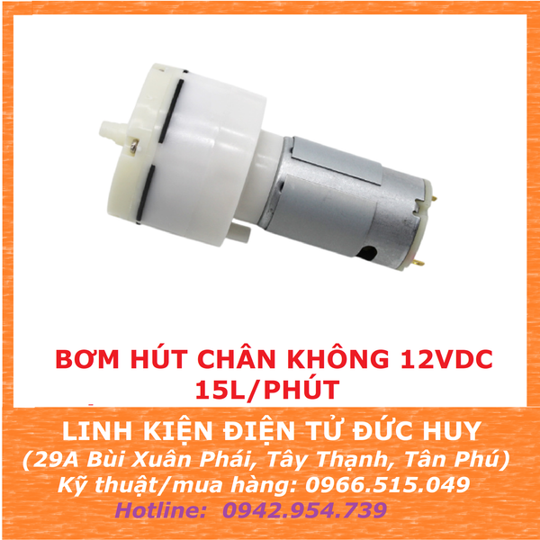 MÁY Bơm hút chân không, bơm oxy sục khí 12VDC, RS555 15L/phút