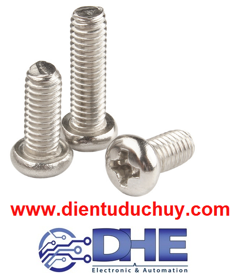 Bulong đầu tròn M3 * 14mm, Inox 304