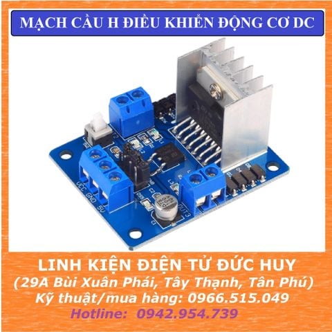 Module driver điều khiển động cơ DC/ Động cơ bước L298N - Xanh dương