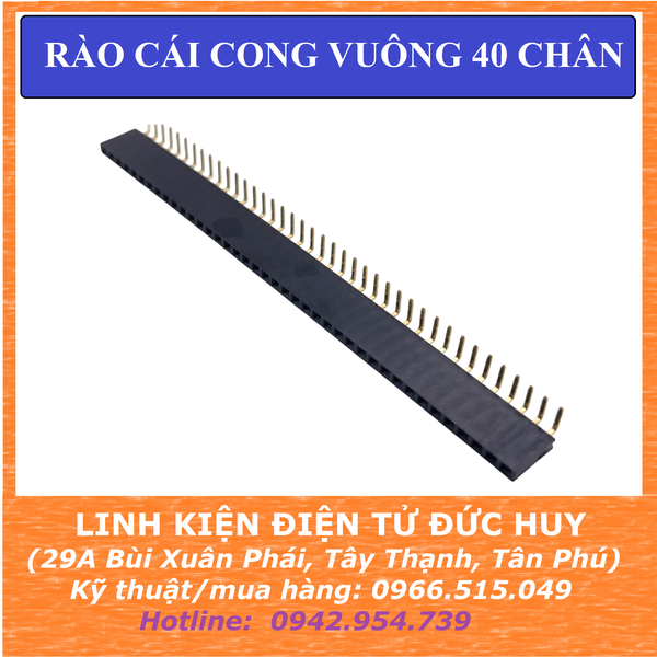 Hàng rào cái CONG vuông đơn 40 chân, 2.54mm