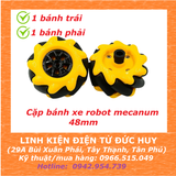 Bánh xe robot mecanum dò line, tự hành 48mm